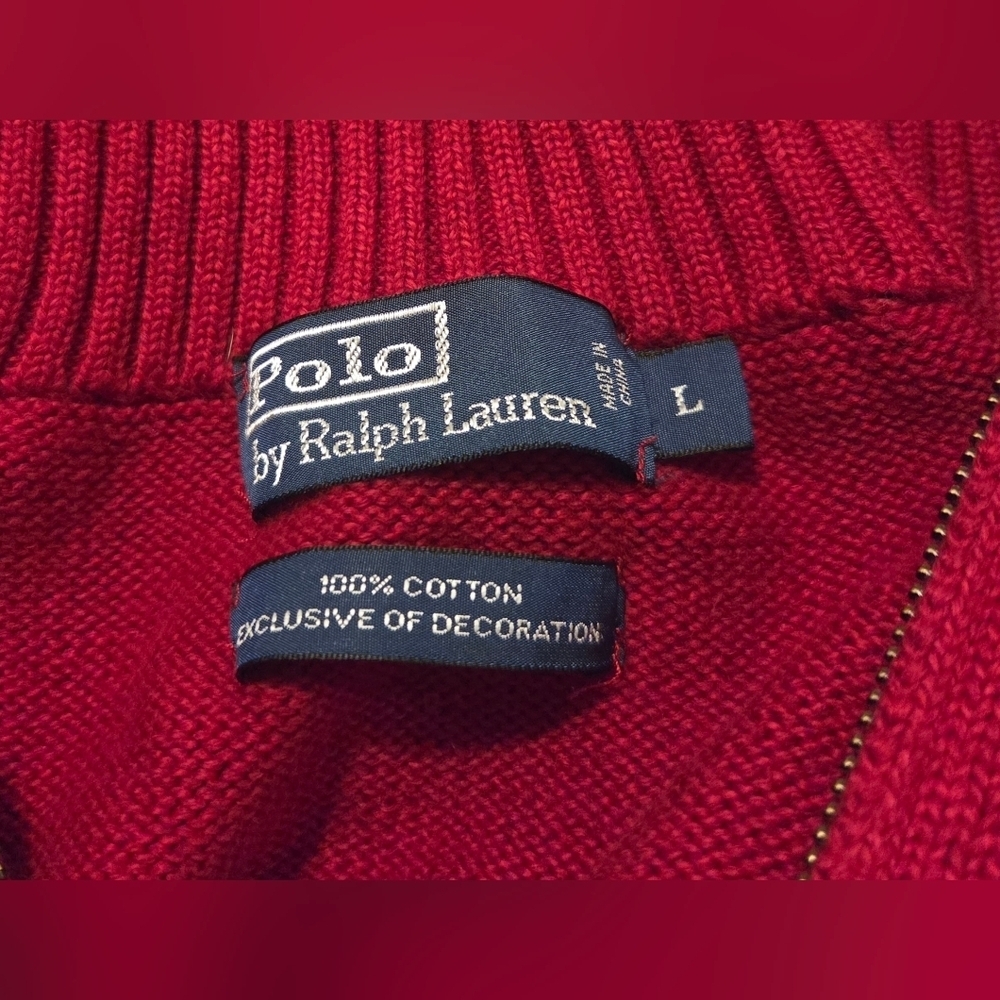 Men's Polo by Ralph Lauren Red Sweater - Picture 2 of 10